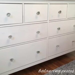 Nursery Dresser Organization Balancing Pieces
